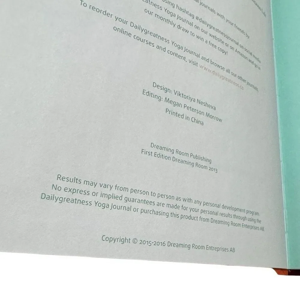 Dailygreatness Yoga Journal Bloom Limited Edition - Diary - NWOT
